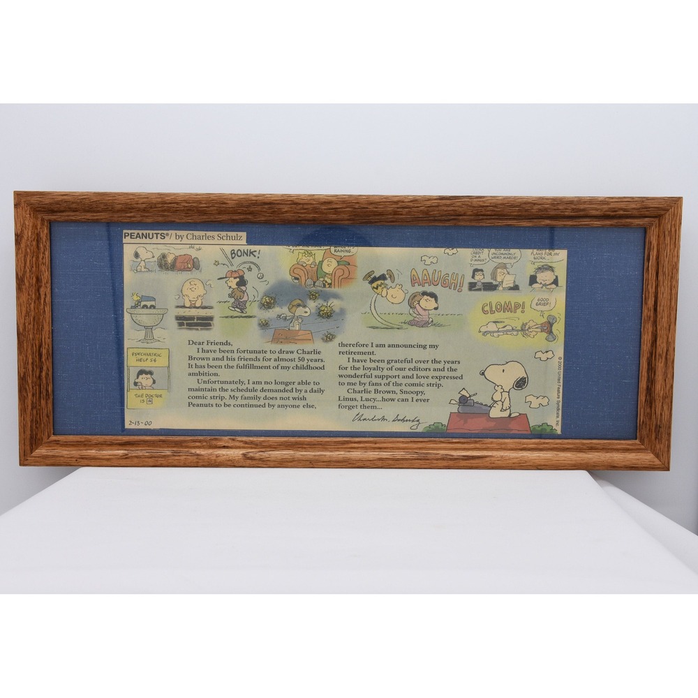 Collectable Charles Schulz Dear Friends" letter Newspaper print.